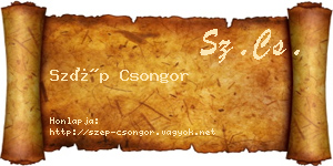 Szép Csongor névjegykártya