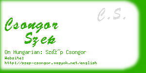 csongor szep business card